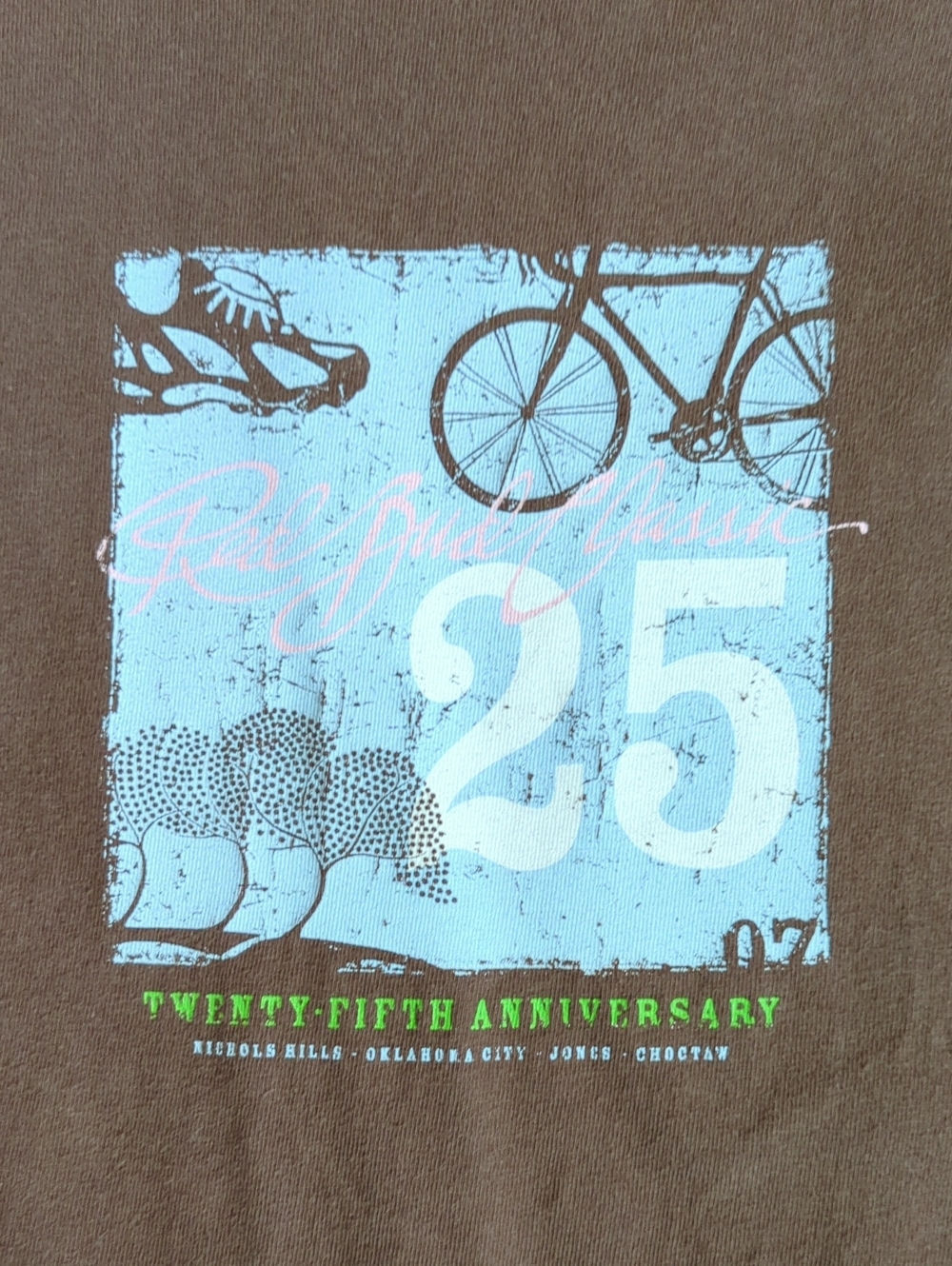 2007 Brown Red Bud Classic Tee with Anniversary '25'